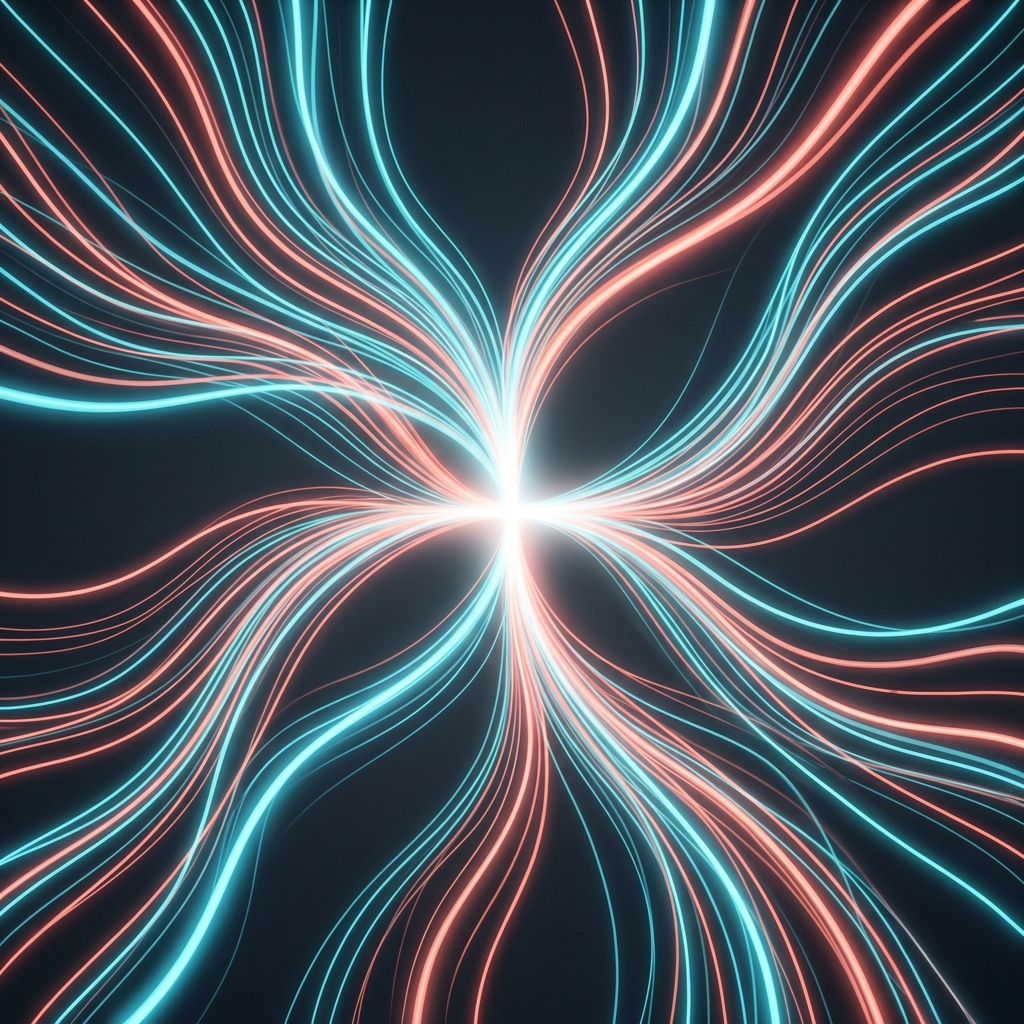 Converging light streams — communication channels